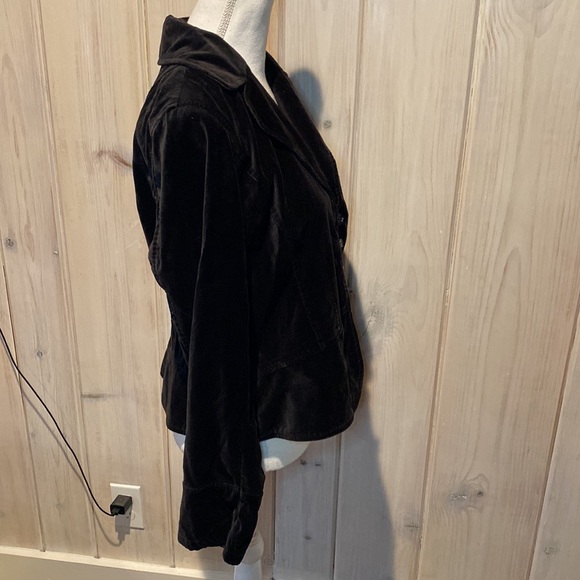 Black velour Ann Taylor loft jacket - Picture 3 of 4